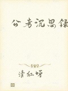 公考沉思录
