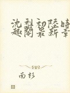 沈梨初陆时霁笔趣阁最新章节