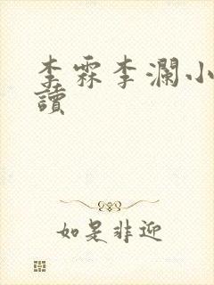 李霖李澜小说阅读