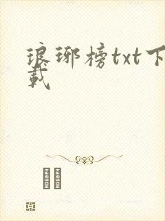 琅琊榜txt下载