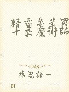 精灵梦叶罗丽第十季魔术师