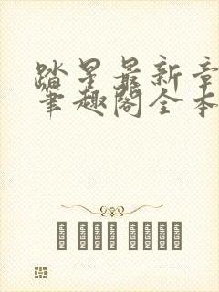 踏星最新章节 笔趣阁全本小说封面