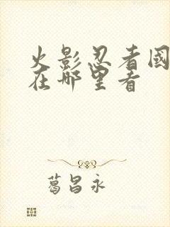 火影忍者国语版在哪里看