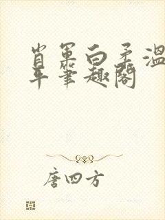 肖军白柔温婉王平笔趣阁