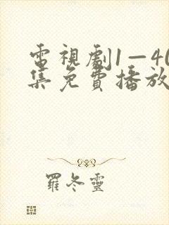 电视剧1—40集免费播放