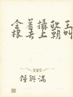 含着摄政王的紫根去上朝叫什么封面