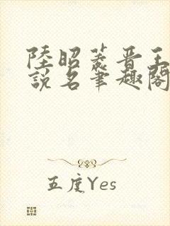 陆昭菱晋王的小说名笔趣阁