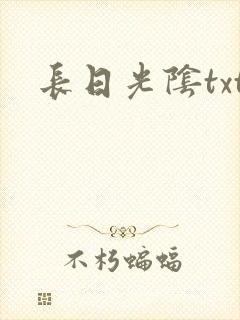 长日光阴txt封面