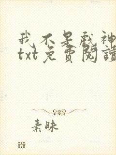 我不是戏神小说txt免费阅读