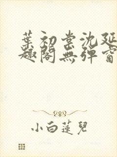 叶初棠沈延川笔趣阁无弹窗义