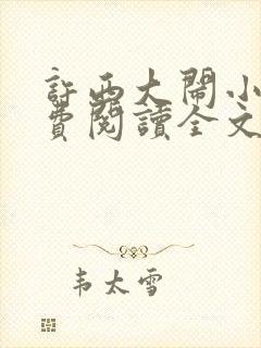 许西大闹小说免费阅读全文无弹窗