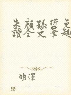 朱颜孙哲免费阅读全文笔趣阁