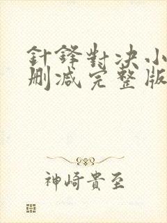 针锋对决小说无删减完整版免费阅读封面