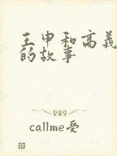 王申和高义孙倩的故事封面