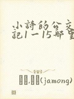 小诗的公交车日记1一15哪里能看