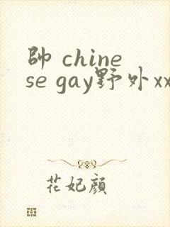帅 chinese gay野外xx