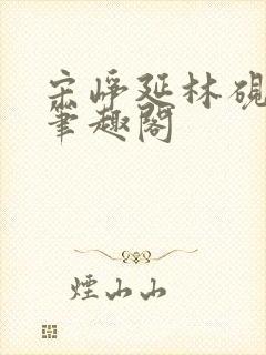 宋峥延林砚小说笔趣阁