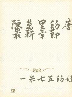 陈万里的唐嫣然最新章节封面