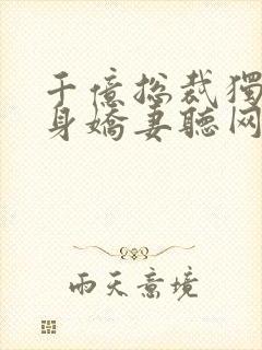 千亿总裁独宠替身娇妻听网站