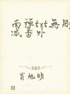 南禅txt无删减番外封面