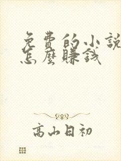 免费的小说软件怎么赚钱