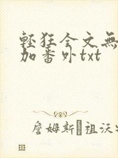 轻狂全文无删减加番外txt