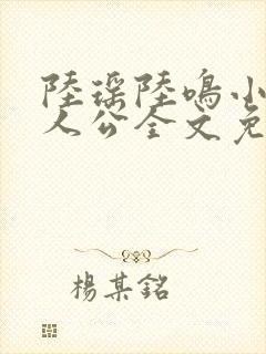 陆瑶陆鸣小说主人公全文免费阅读笔趣阁