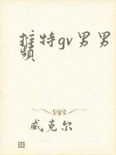 推特gv男男视频