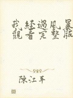 我经过风暴免费观看完整版