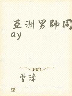 亚洲男帅同性gay