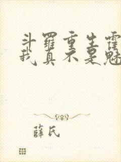 斗罗重生霍雨浩我真不是魅魔笔趣阁免费