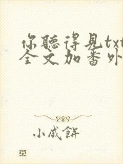 你听得见txt全文加番外