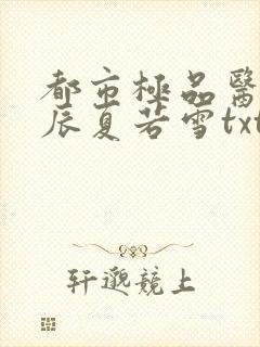 都市极品医神叶辰夏若雪txt封面