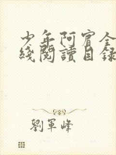 少年阿宾全文在线阅读目录阅读