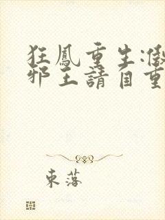 狂凤重生:傲娇邪王请自重免费