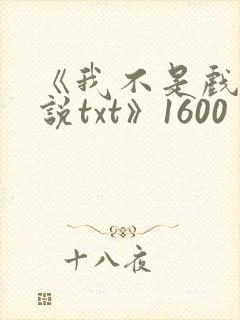 《我不是戏神小说txt》1600