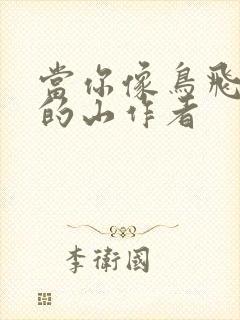 当你像鸟飞往你的山作者封面