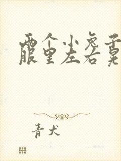 两个小兔子在衣服里左右晃