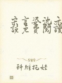 宋言姿沈亦驰小说免费阅读笔趣阁