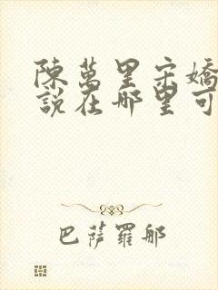 陈万里宋娇娇小说在哪里可以看到