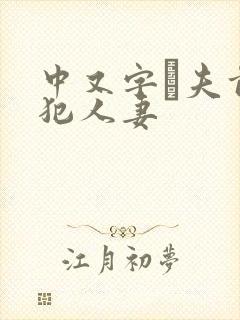 中又字菷夫前侵犯人妻