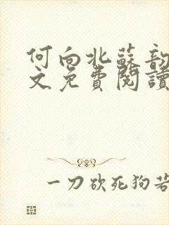 何向北苏韵婉全文免费阅读最新章节更新
