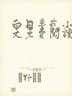 白日梦我小说全文免费阅读笔趣阁封面