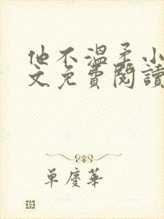 他不温柔小说全文免费阅读无弹窗