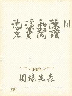 沈溪和陈川小说免费阅读封面