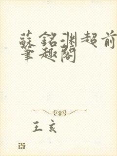 苏铭渊超前更新笔趣阁