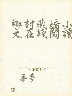 乡村藏娇小说全文在线阅读