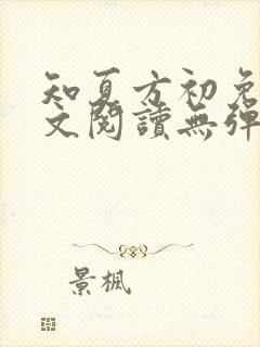 知夏方初免费全文阅读无弹窗封面