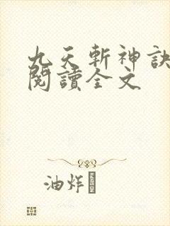 九天斩神诀免费阅读全文封面
