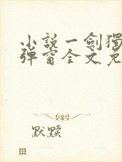 小说一剑独尊无弹窗全文免费阅读封面